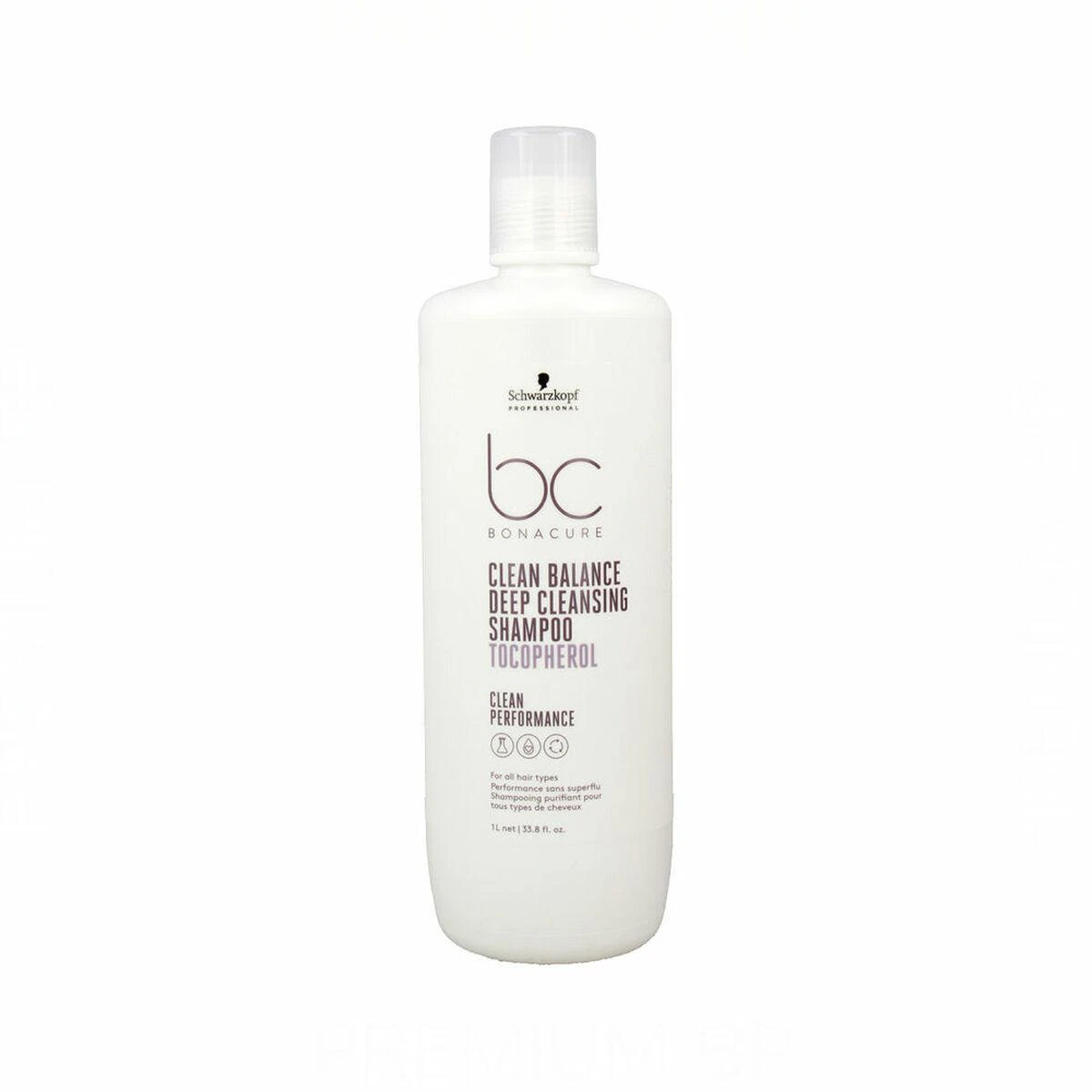 Giliai valantis šampūnas Schwarzkopf Bonacure Clean Balance Deep Cleansing Šampūnas Tocopherol 1000ml