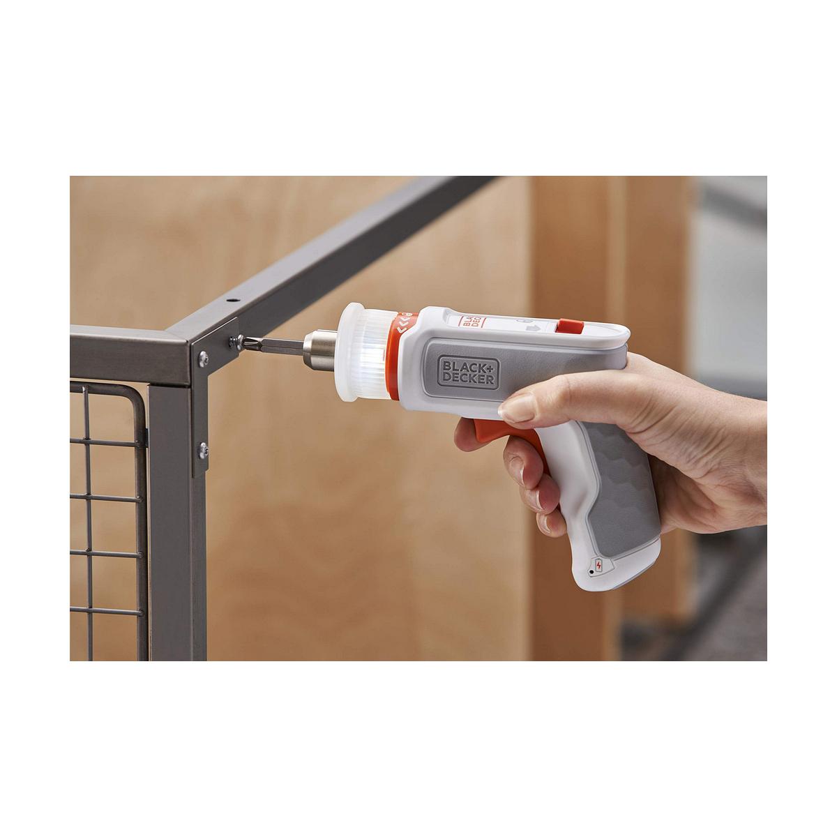 Black & Decker Juodas & Decker HEXDRIVER, cordless furniture screwdriver BCRTA01 (baltas/oranžinis, 3.6 volts)