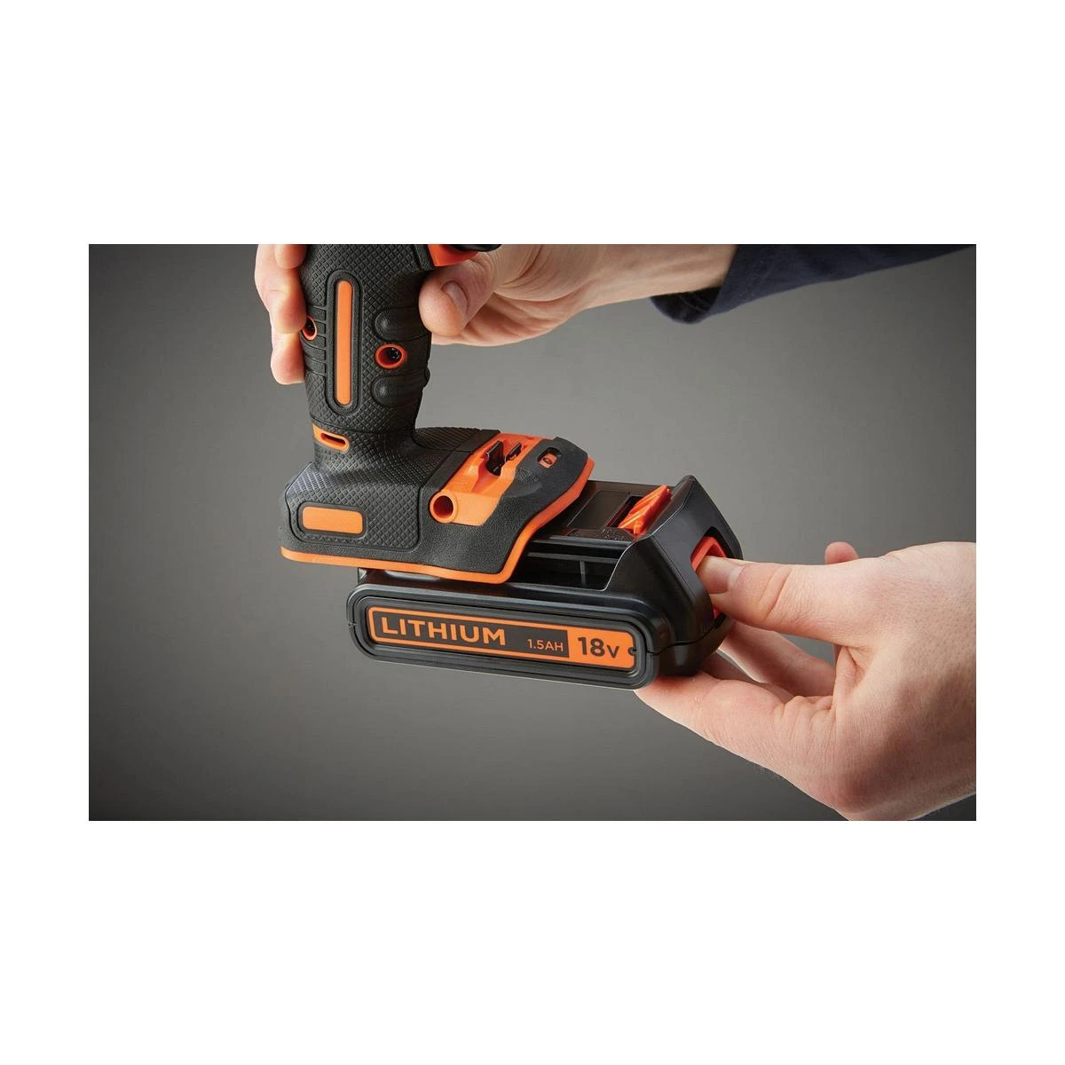 Black & Decker Juodas & Decker Akumuliatorinis smūginis gręžtuvas BDCHD18KB 18V 2 x 1,5 Ah, Juodas & Decker