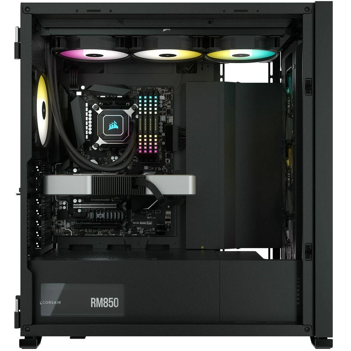 „Corsair“ | Grūdinto stiklo kompiuterio korpusas | 7000D AIRFLOW | Šoninis langas | Juodas | Pilno dydžio bokštas | ATX