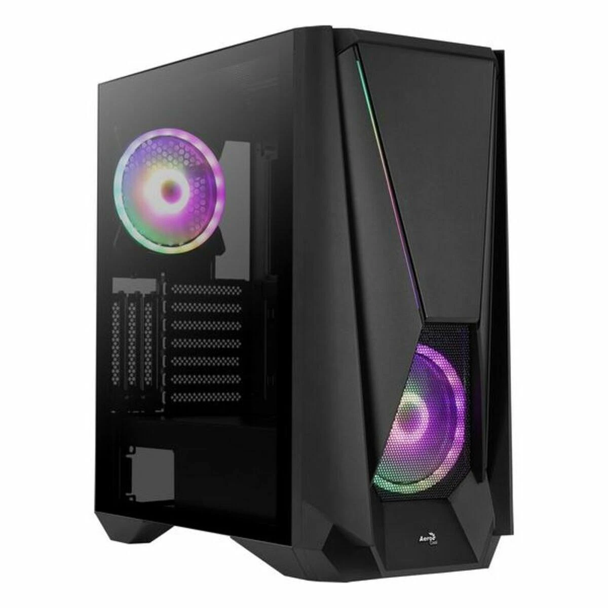 AEROCOOL PGS VISOR-G-BK-v1 ARGB Juodas Mid Tower PC dėklas