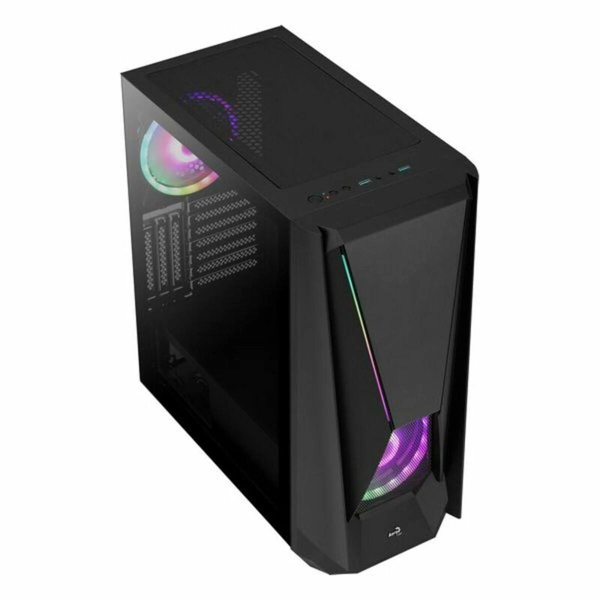 AEROCOOL PGS VISOR-G-BK-v1 ARGB Juodas Mid Tower PC dėklas