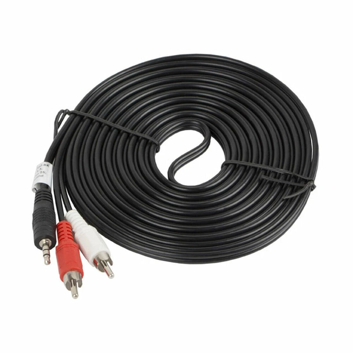 LANBERG CA-MJRC-10CC-0050-BK stereo garso kabelis Mini Jack 3.5mm M -> 2x RCA Cinch 5m