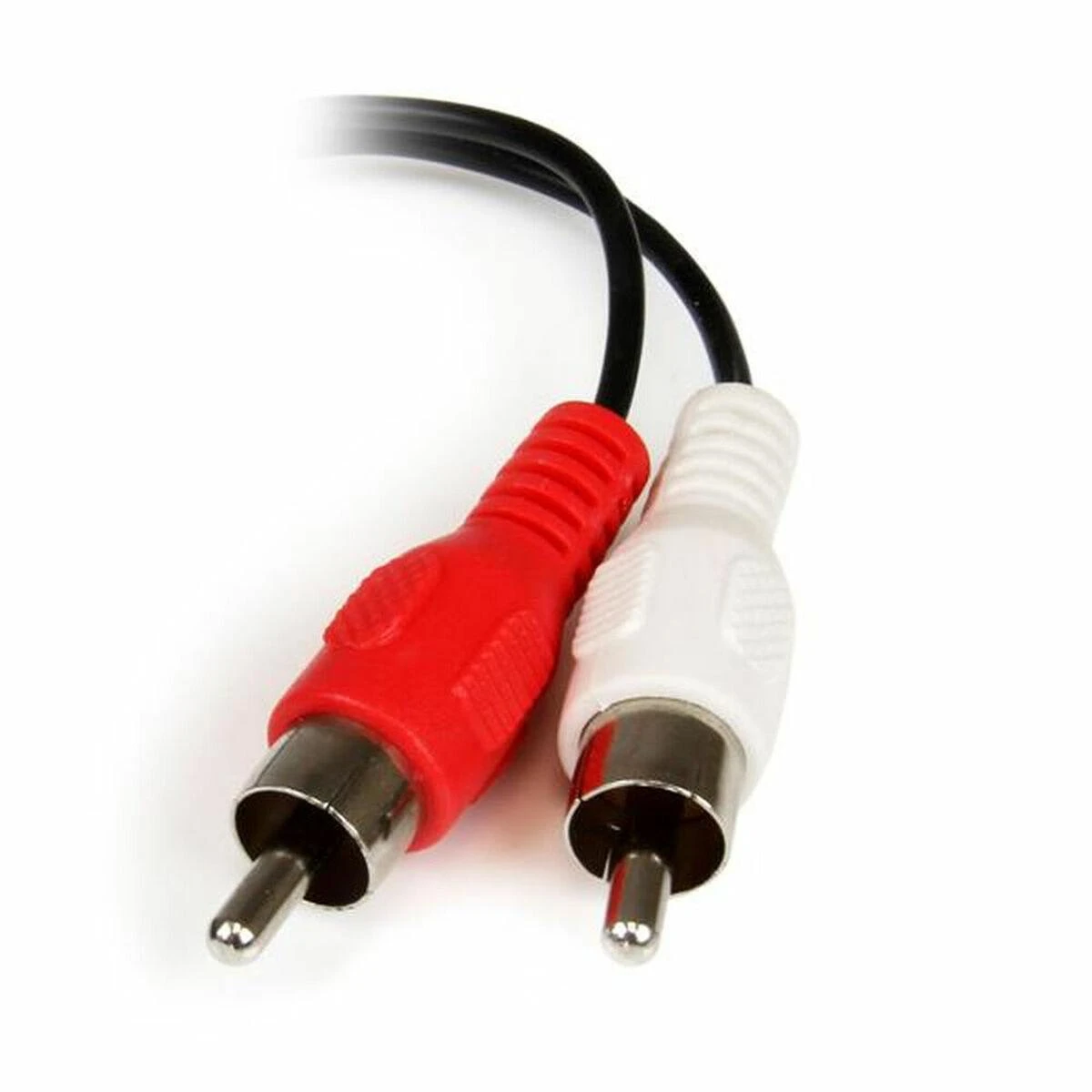 Kabelis StarTech lizdas 3,5 mm - RCA (Cinch) x2 0,15 m juodas (MUFMRCA)