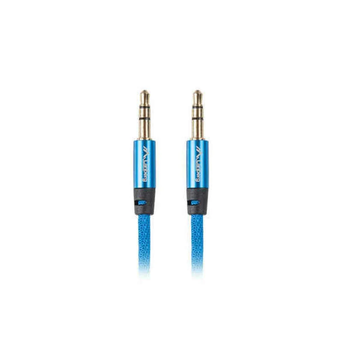 Mėlynas 3,5 mm audio laidas su pinta danga