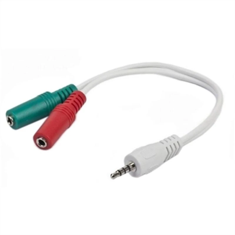 GEMBIRD CCA-417 Gembird Adapteris Stereo Mini Jack (M) 4-pin -> 2x Mini Jack (F), 20cm, juodas