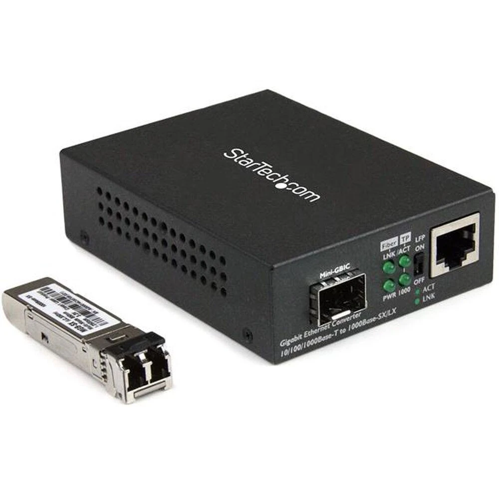 StarTech laikmenų konverteris su atskiru SFP moduliu
