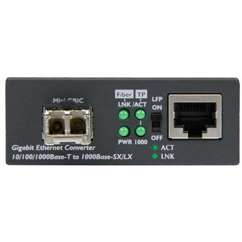 Konwerter światłowodowy StarTech Gigabit Ethernet Glasfaser Medienkonverter - 850nm MM LC - 500m - Mit MM SFP Transceiver - Fr 10/100/1000 Netzwerke (MCM1110MMLC) - 2775841