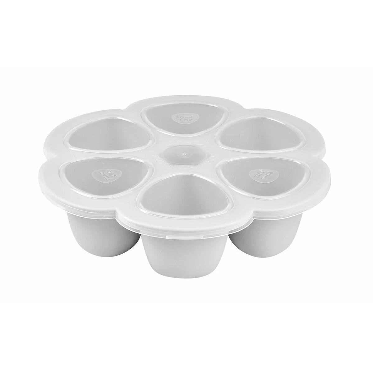 BEABA SILIKONINIS KŪDIKIO MAISTO KONTEINERIS MULTIPORTIONS, (6x90 ML), LIGHT MIST