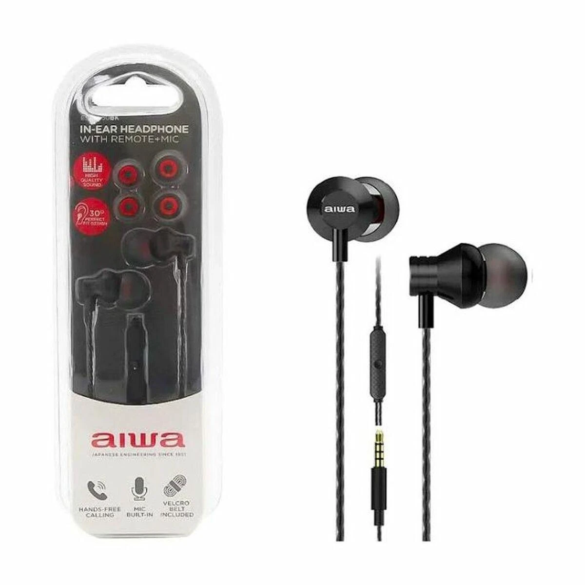 AUSINĖS 3.5MM ESTM-50BK AIWA JUODOS