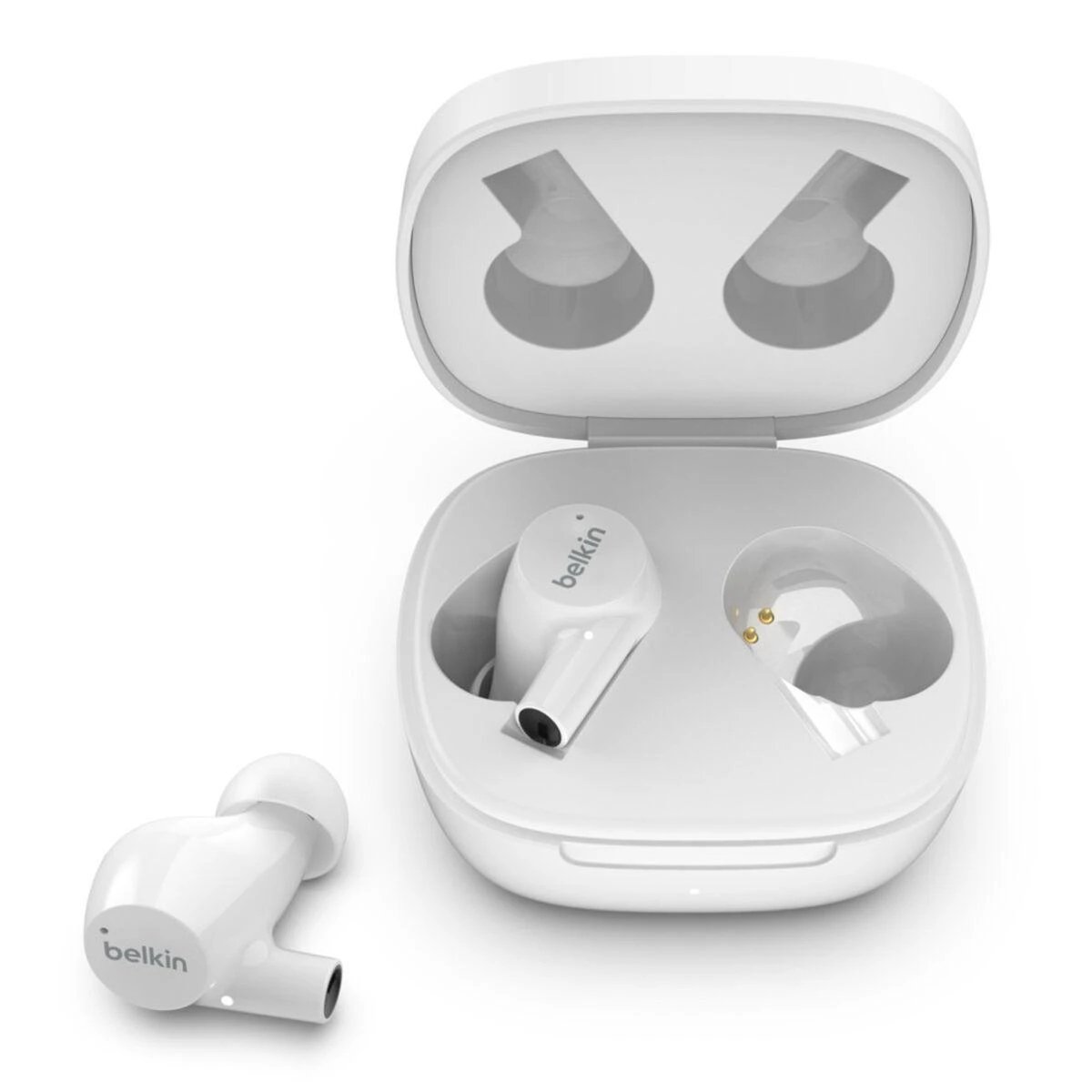 Ausinės Belkin True Earbuds SOUNDFORM RISE Su mikrofonu, į ausis įkišamos, Mikrofonas, Belaidės, Baltas