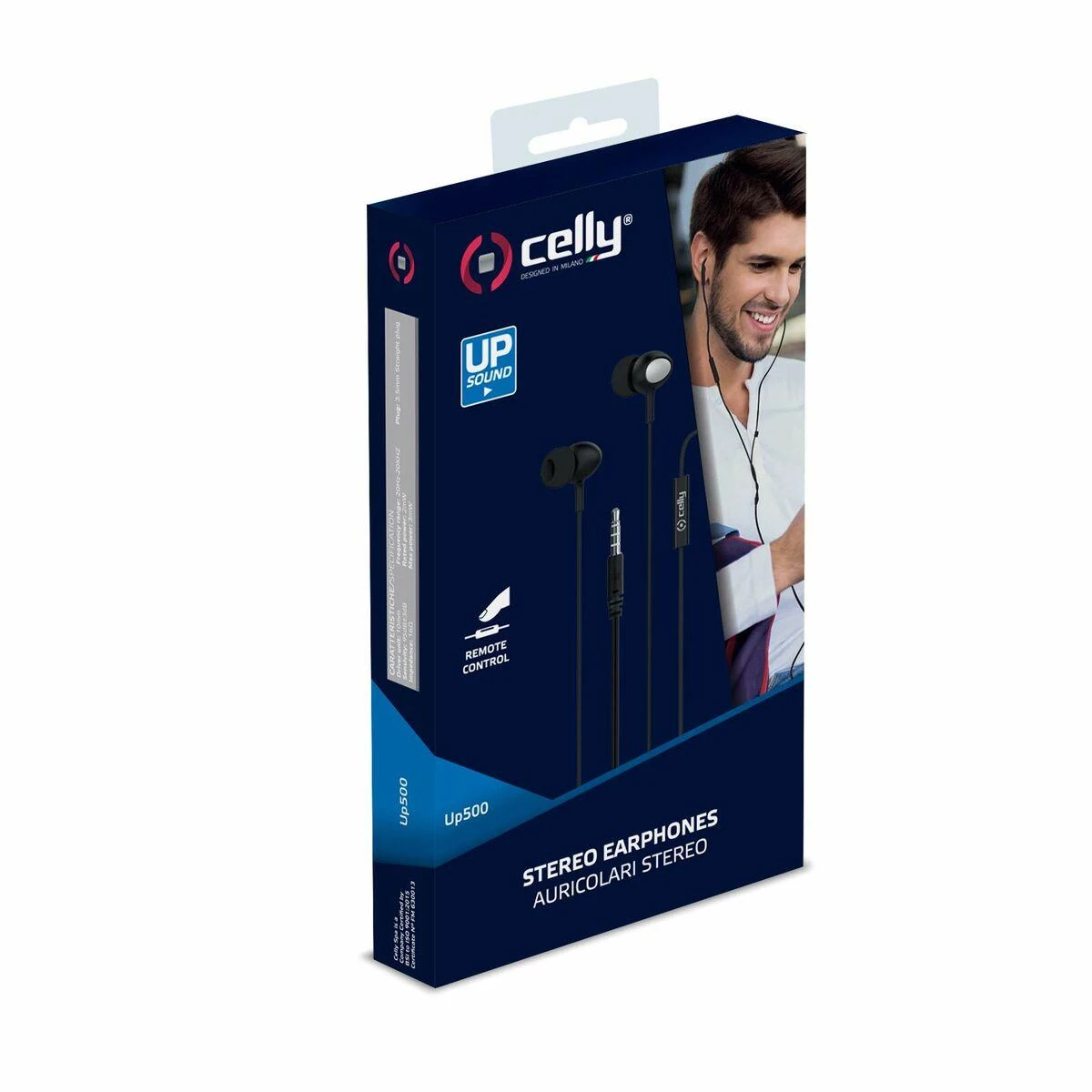 Ausinės CELLY EARPHONES 3.5 MM Juodas