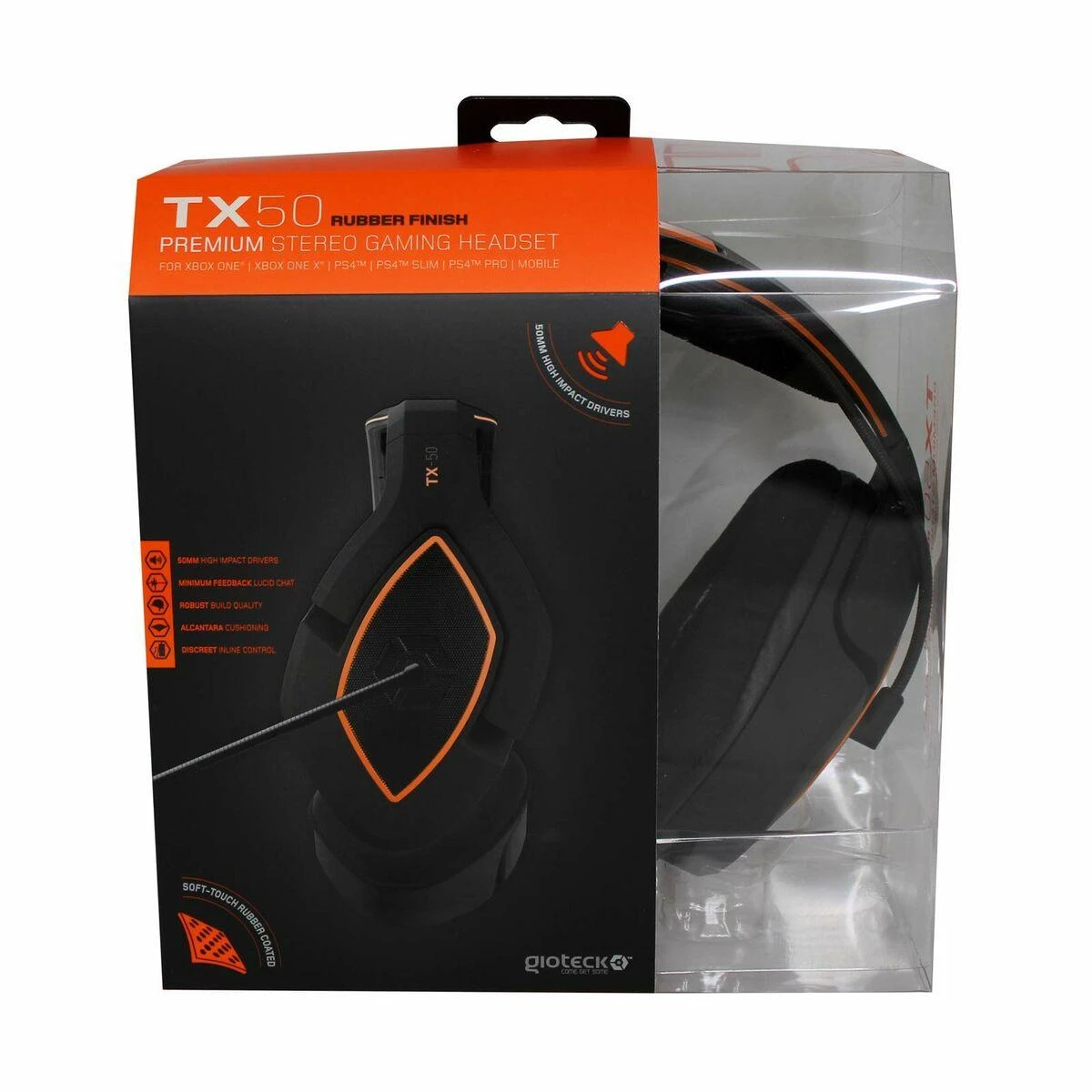 „Gioteck TX-50“ universalios stereo žaidimų ir kelionių ausinės