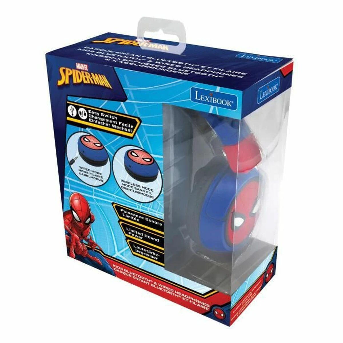 Sulankstomos ausinės 2 viename SpiderMan Lexibook