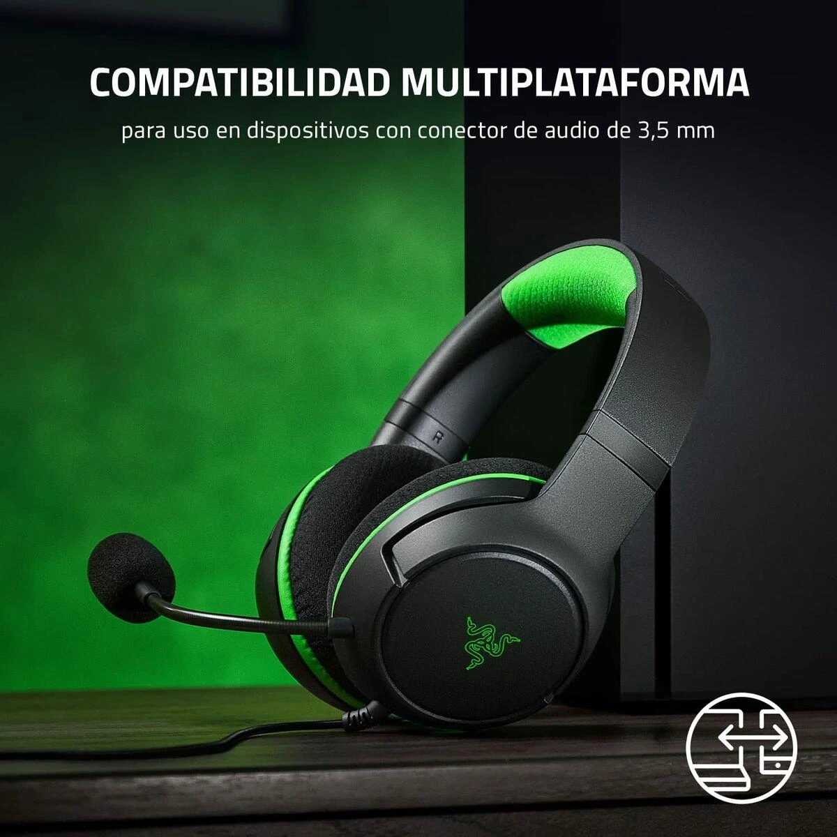 Belaidės žaidimų ausinės Razer Kaira Pro, skirtos Xbox Series X ir mobiliems Xbox žaidimams, Juodos spalvos