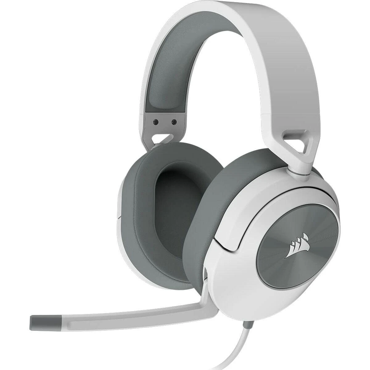 Corsair HS55 žaidimų ausinės, su laidu, su mikrofonu, Baltos