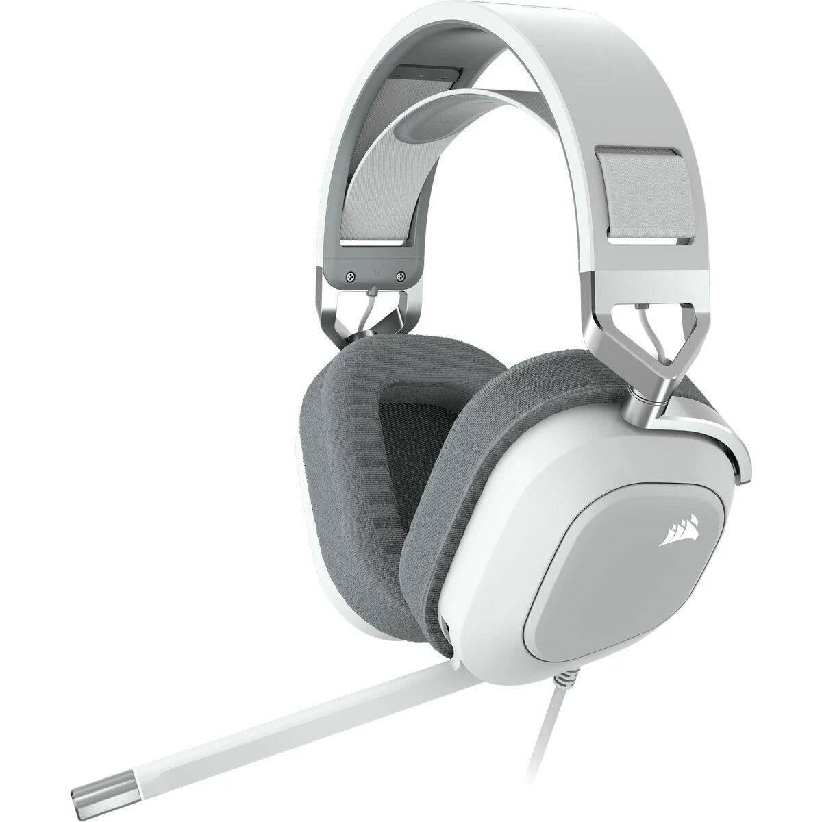 Corsair Ausinės Žaidimams HS80 RGB Su mikrofonu, Baltos, Over-Ear Su laidu