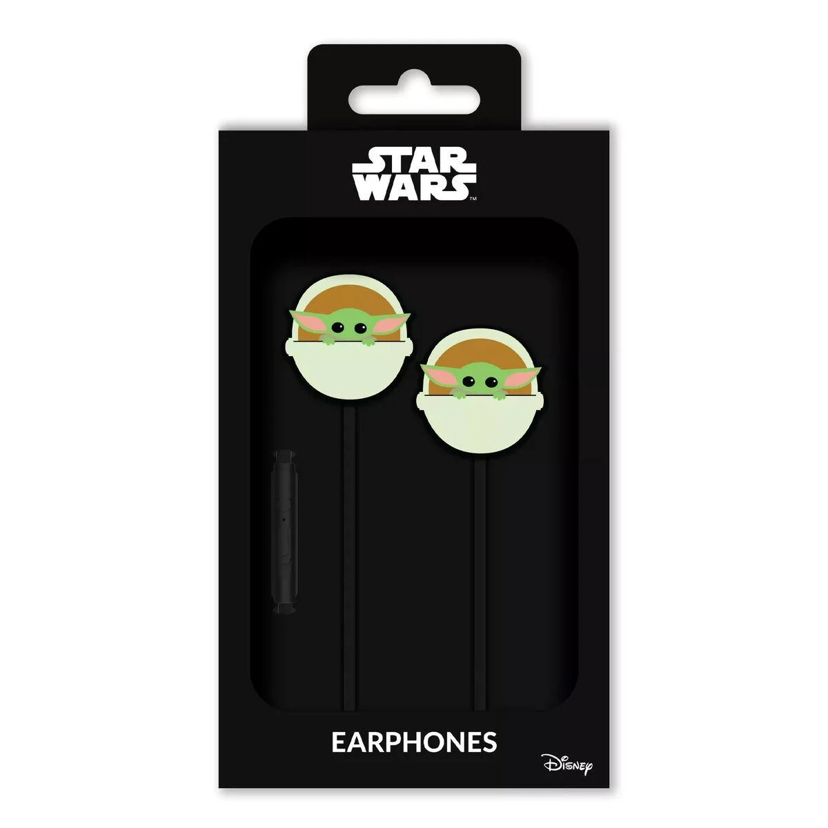 Baby Yoda vaikiškos ausinės pakuotėje