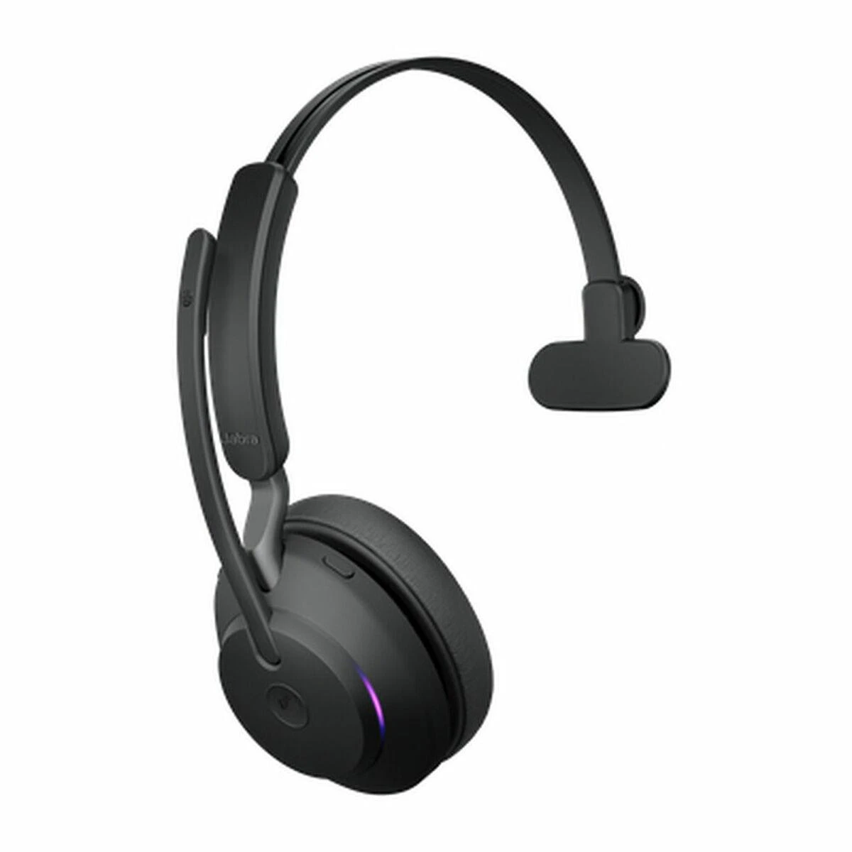 Ausinės Jabra Evolve2 65, MS Mono, Juodos. Belaidės, juodas Bluetooth, su Link 380 USB-A, optimizuota Microsoft Teams