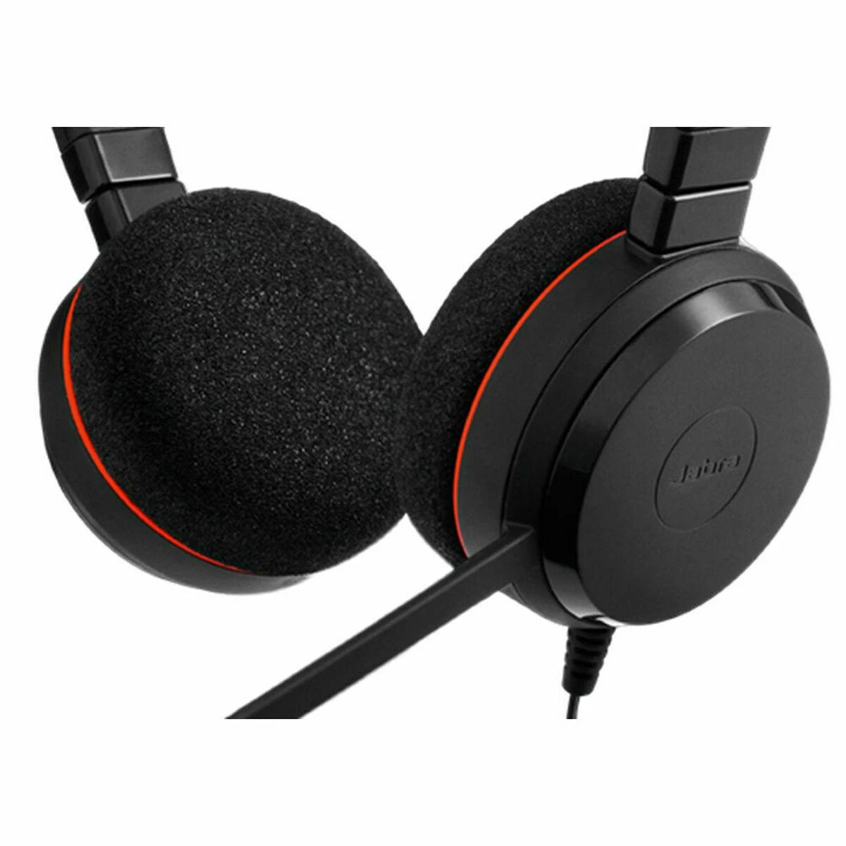Ausinės JABRA EVOLVE 20 MS Stereo USB su lankeliu ant galvos triukšmo slopinimas USB jungtis su užtildymo mygtuku ir garsumo valdymu ant laido
