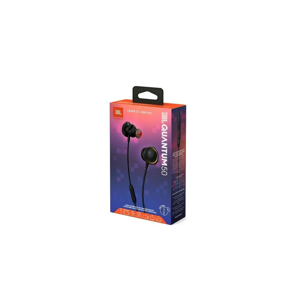 Žaidimų ausinės JBL Quantum 50, Juodos