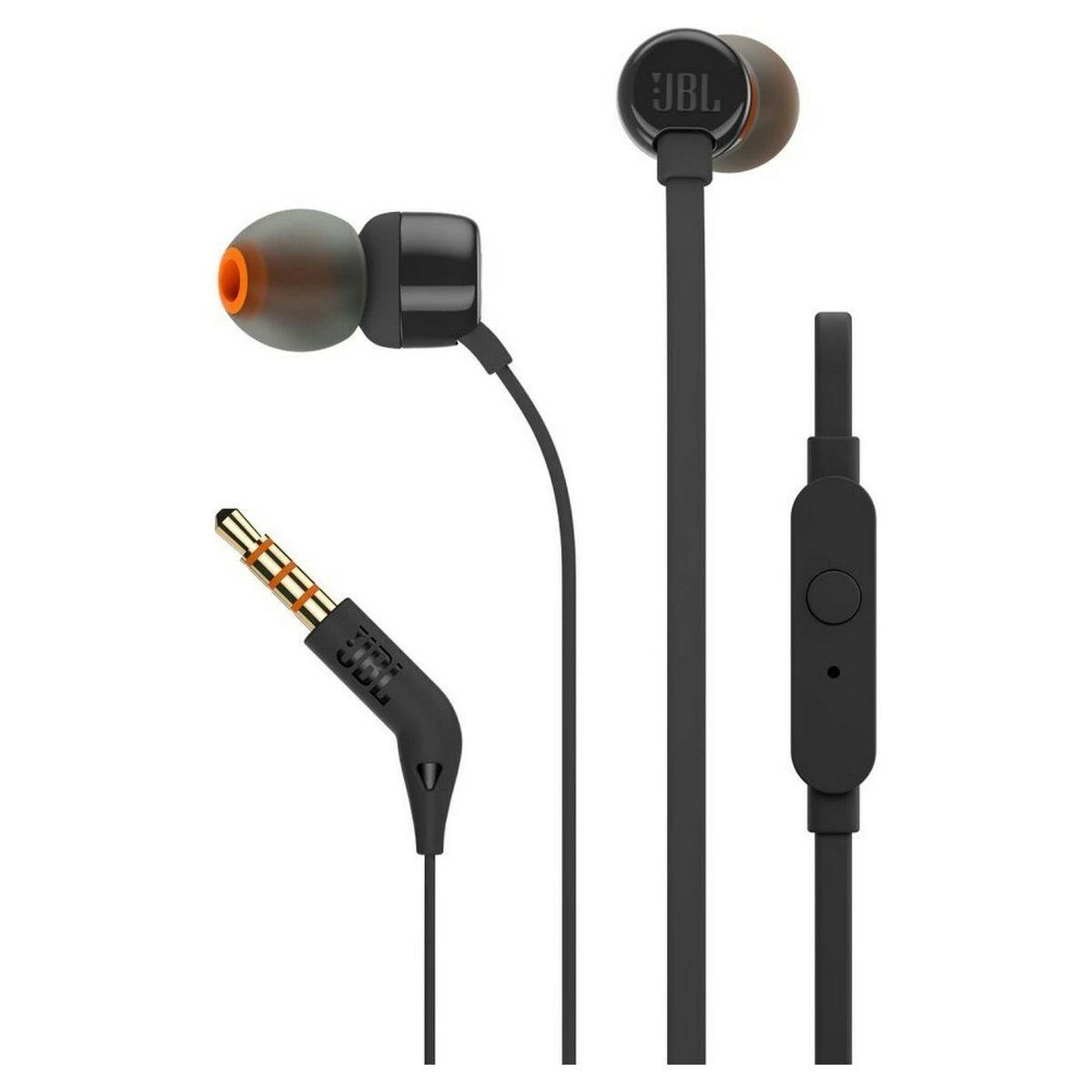 Ausinės JBL T110BLK, laidinės, Juodos