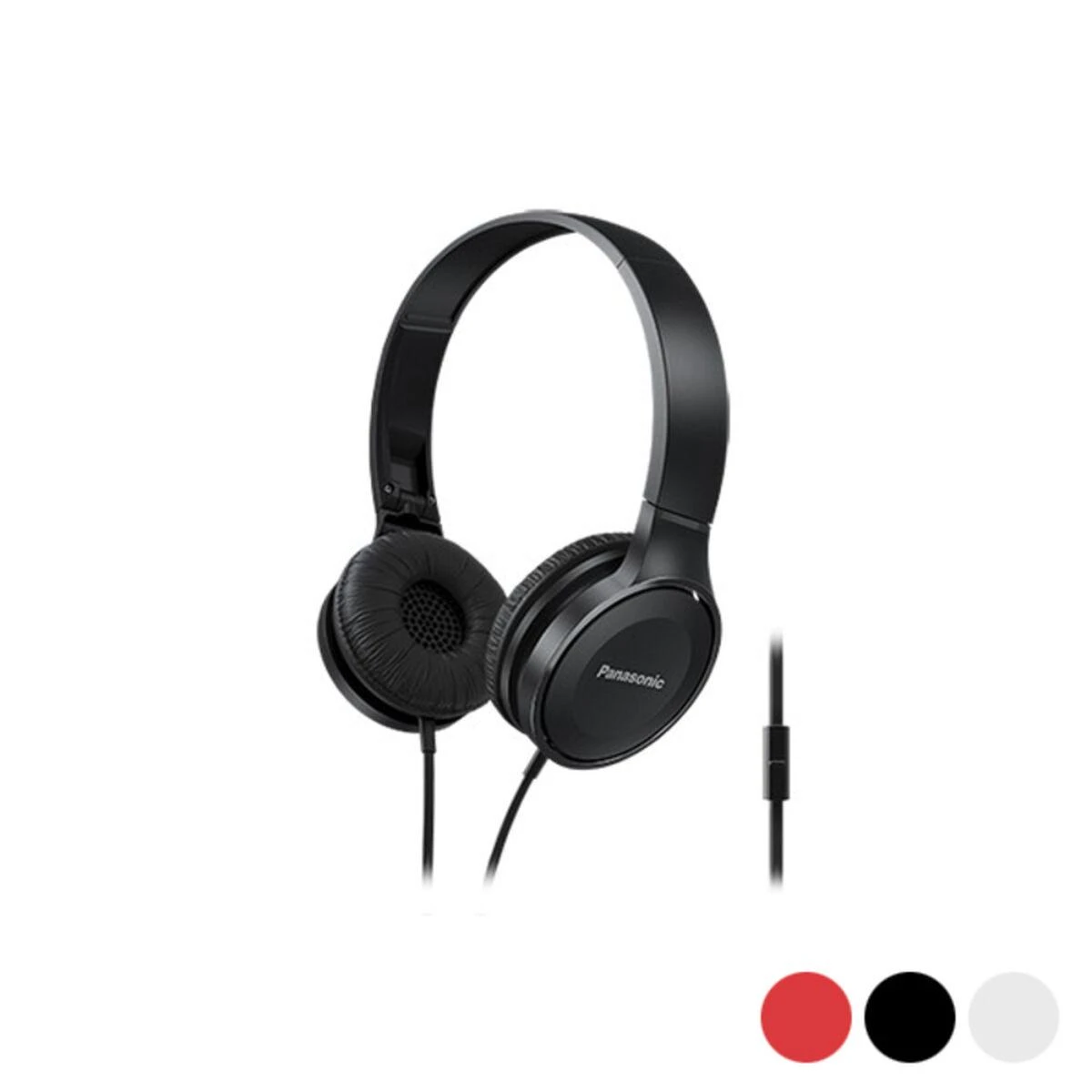 Stereofoninės ausinės su mikrofonu Panasonic RP-HF100ME-K, Juodos