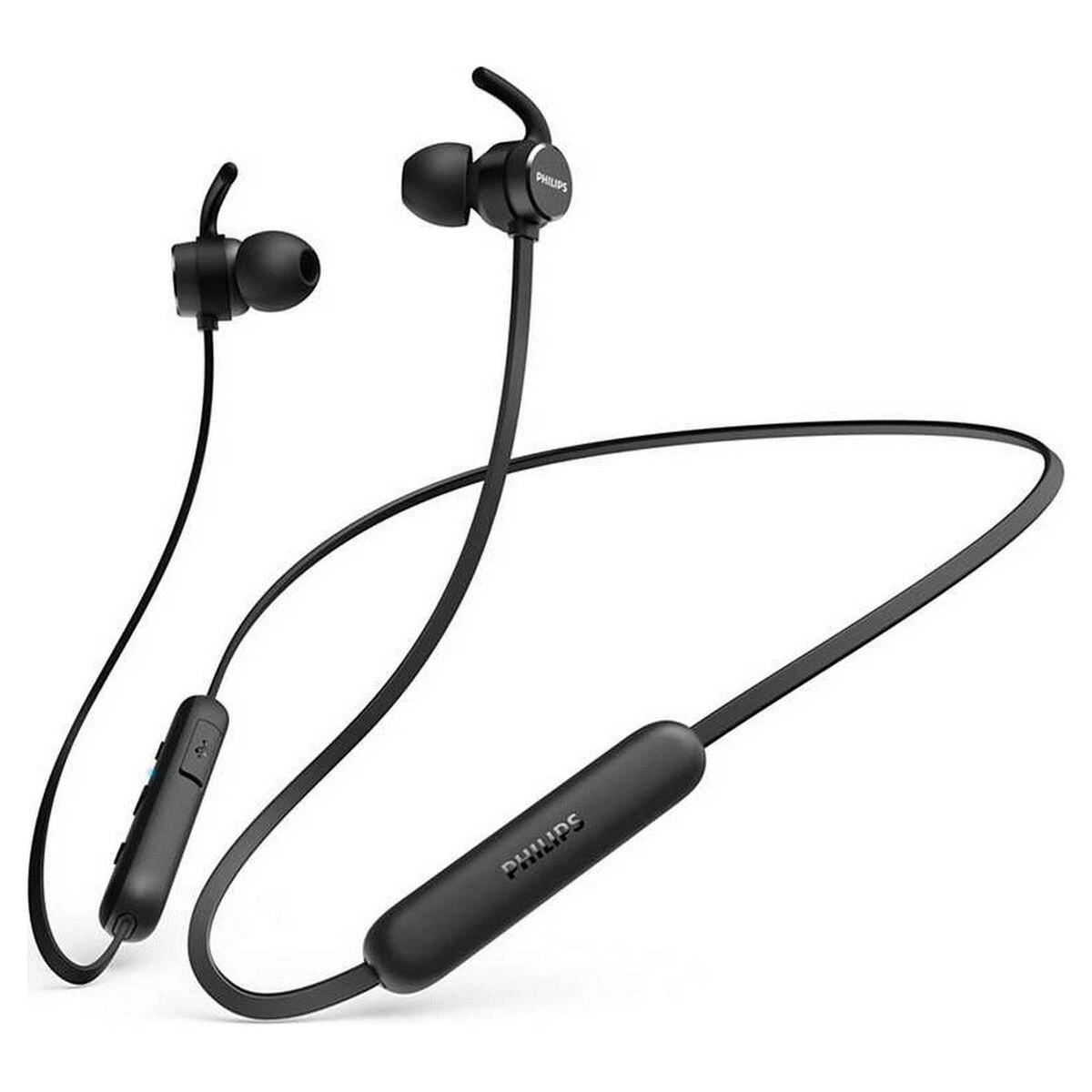 Į ausis dedamos belaidės ausinės su mikrofonu Philips TAE1205BK/00, Juodos