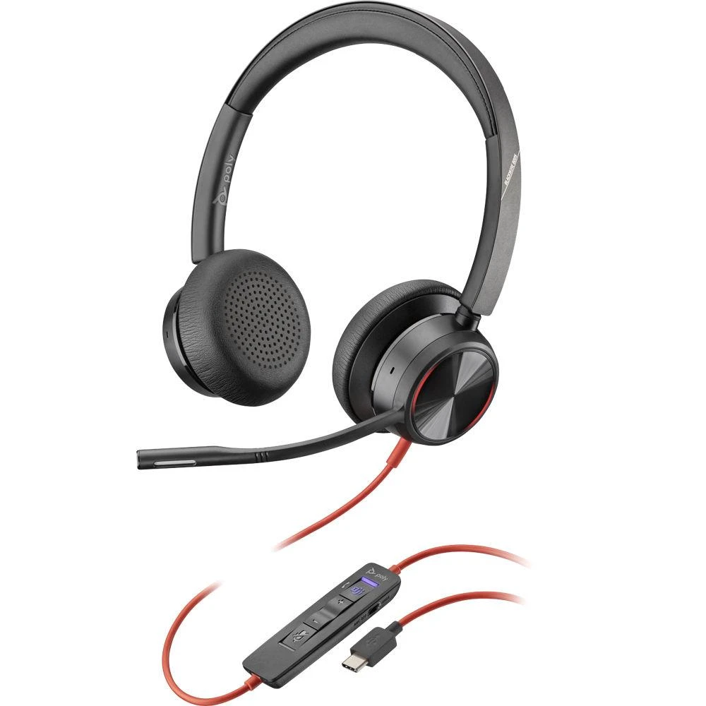 „Poly Plantronics Blackwire 8225-M“ ausinės, stereofoninė, USB-C, optimizuotas vieningas ryšys