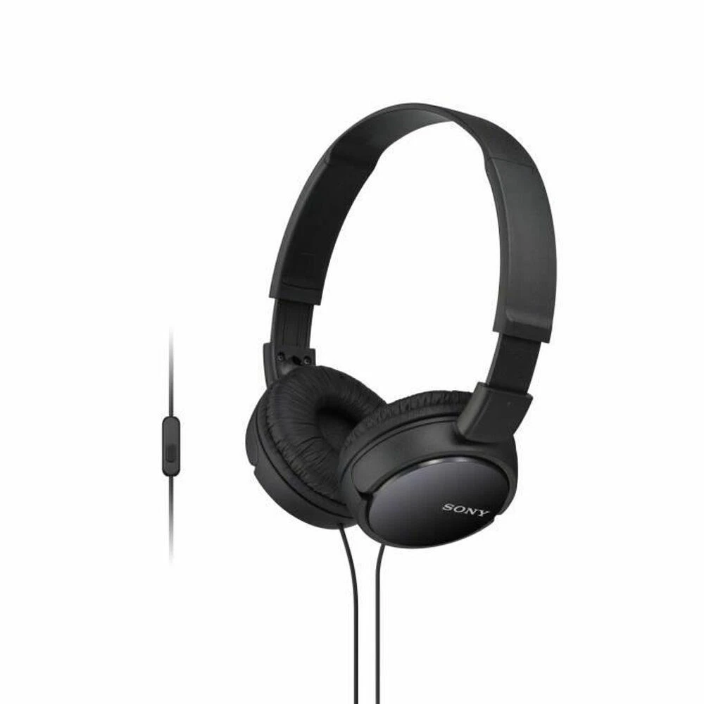 Sulankstomos ausinės Sony MDR-ZX110AP su mikrofonu, Juodos