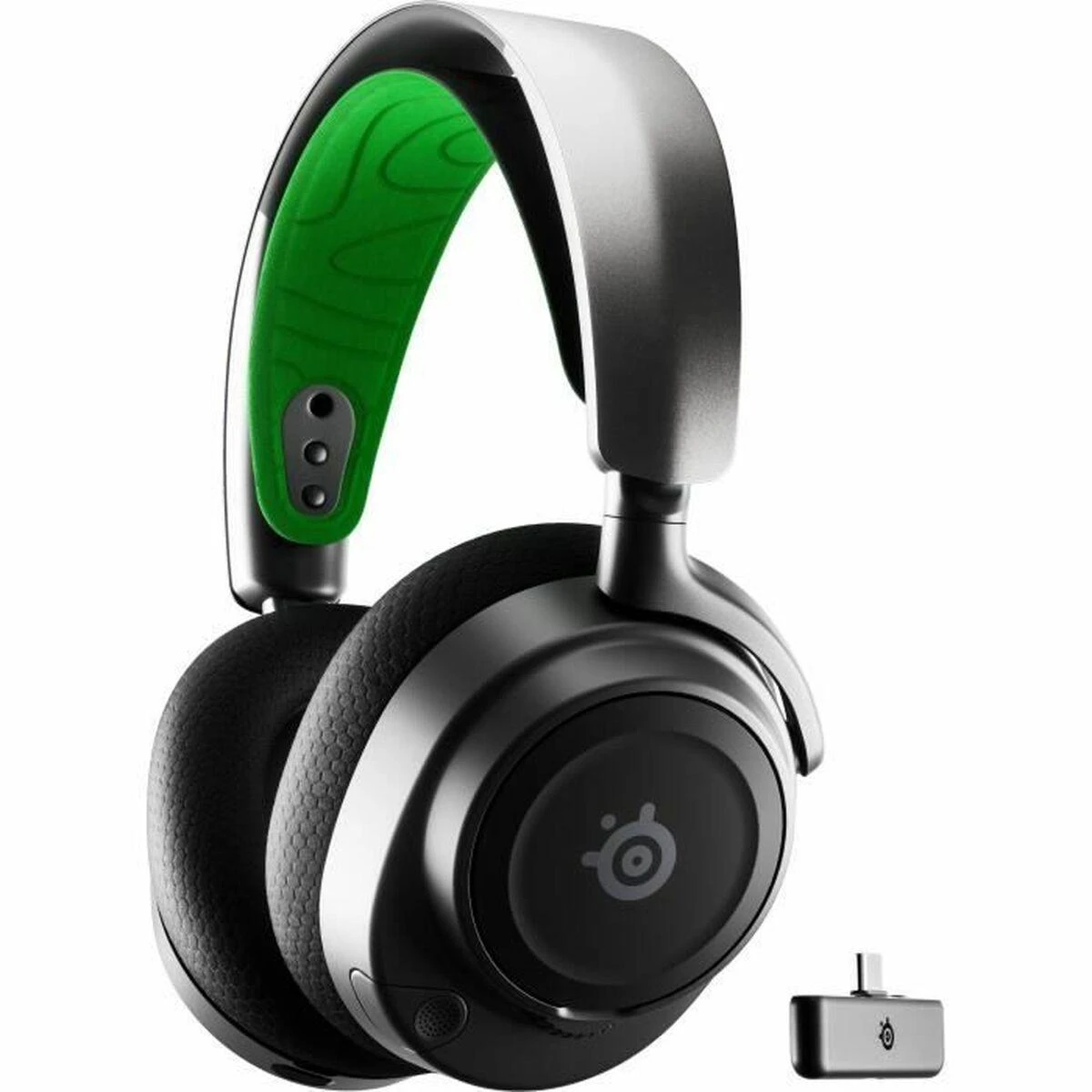 Belaidės ausinės su mikrofonu SteelSeries Arctis Nova 7X Over-Ear, Juodos/Žalios spalvos