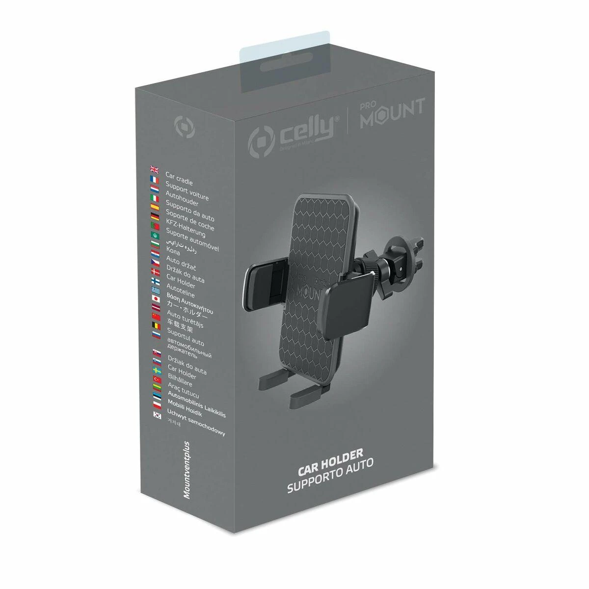 CELLY MOUNTVENTPLUS CAR HOLDER, Juodas
