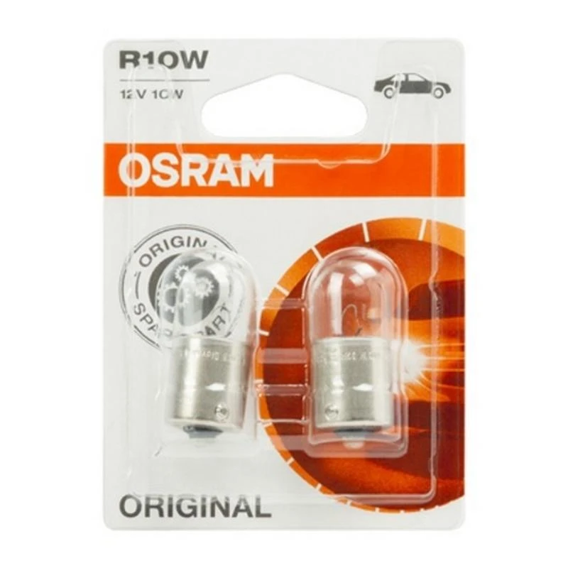 Osram R10W 12V 10W automobilinės lemputės pakuotėje