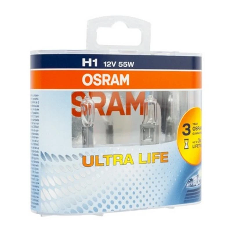 Osram lemputės ULTRA LIFE, H1, 55W, DUO 64150ULT-HCB