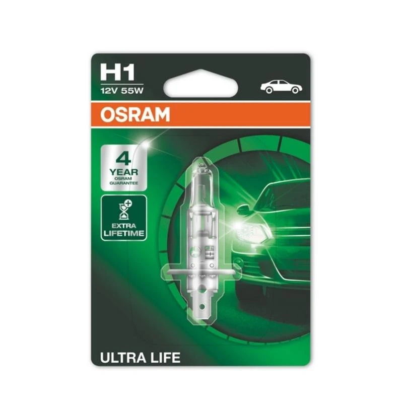 Osram lemputės ULTRA LIFE, H1, 55W, DUO 64150ULT-HCB
