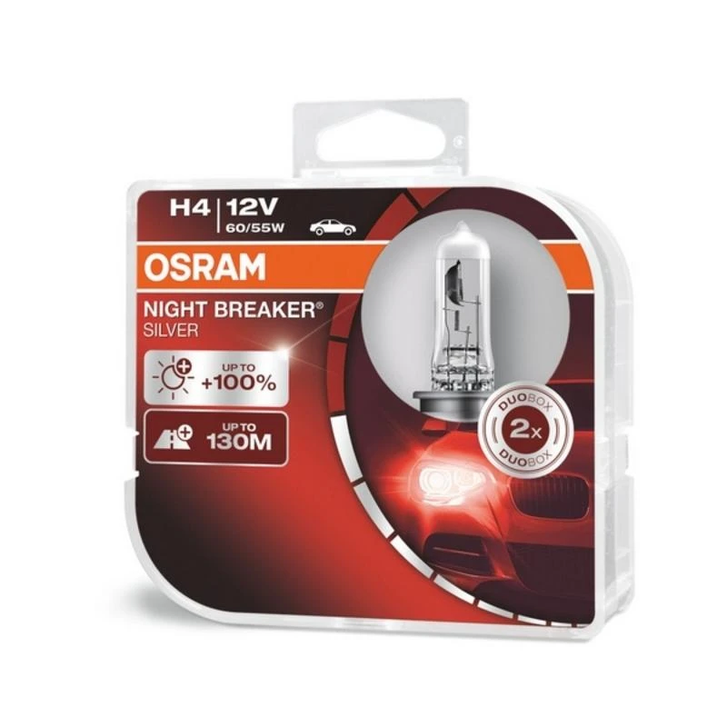 Osram lemputės Sidabrinis +100%, H4, 60/55W 64193NBS