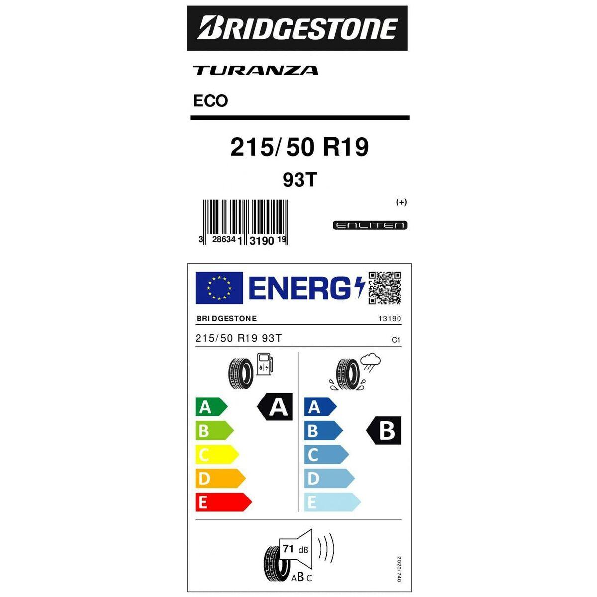 Bridgestone Padangos Turanza Eco 93 T (+) SEAL (A B B 71dB)