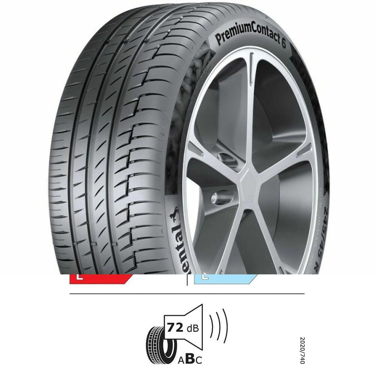 Continental Padangos PremiumContact 6 100 Y XL ( C A B 72dB )