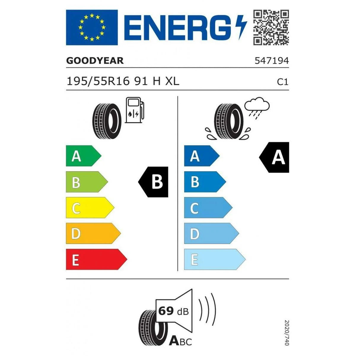Goodyear 195/55R16 EFFICIENTGRIP PERFORMANCE 2 91H XL