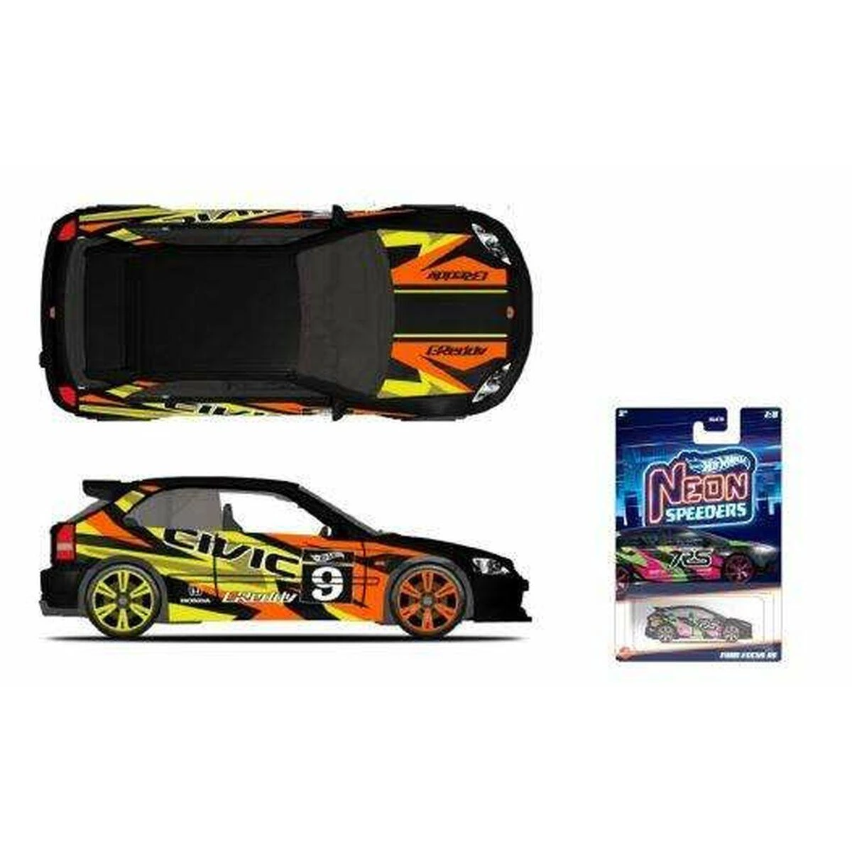 Mattel HOT WHEELS neoniniai lenktyniniai automodeliukai (HLH72)
