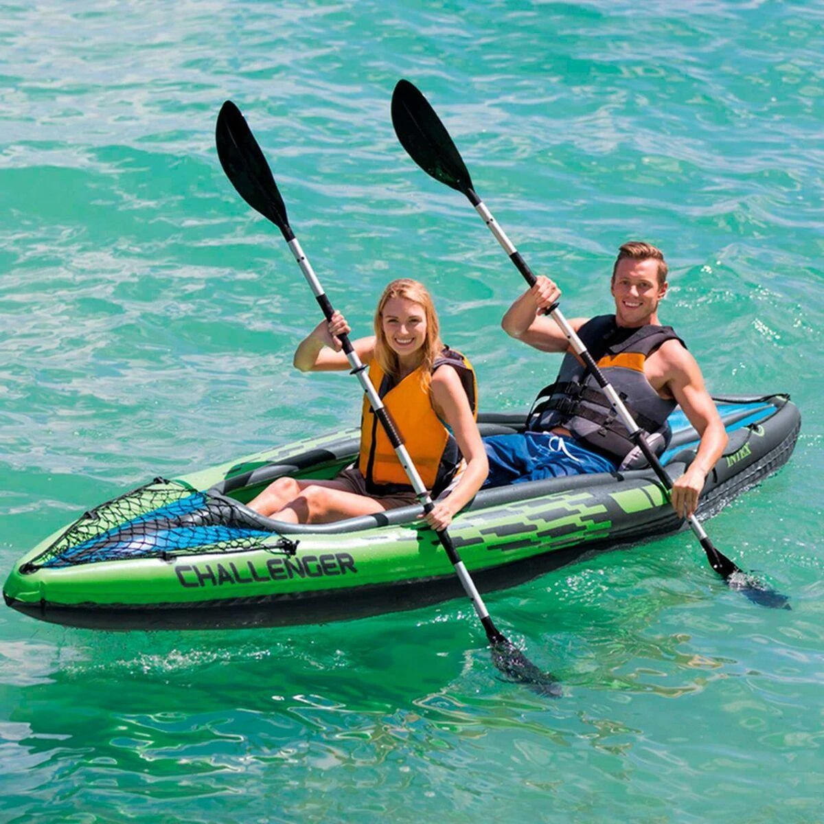 Pripučiama Baidarė (dvivietė) INTEX Challenger K2, Kayak 351x76x38cm