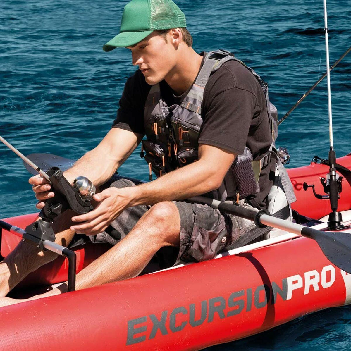 Pripučiama Baidarė (dvivietė) INTEX Excursion Pro K2, Kayak 384x94x46cm