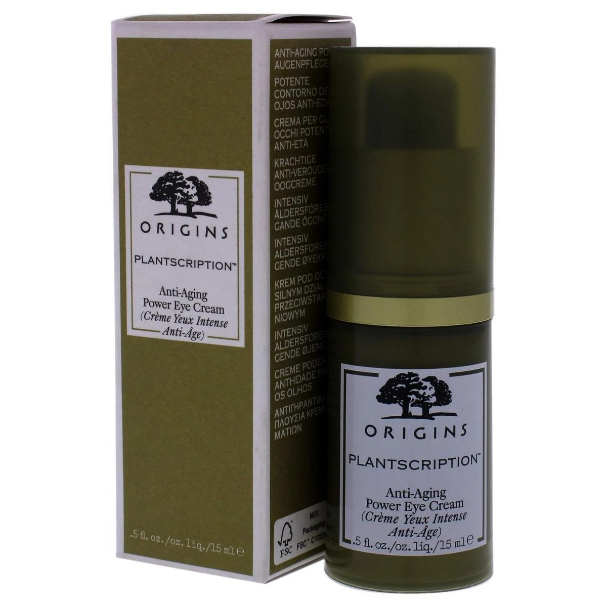 Origins Plantscription Anti-Aging Power Paakių kremas paakių kremas senėjimą lėtinančio poveikio, 15 ml