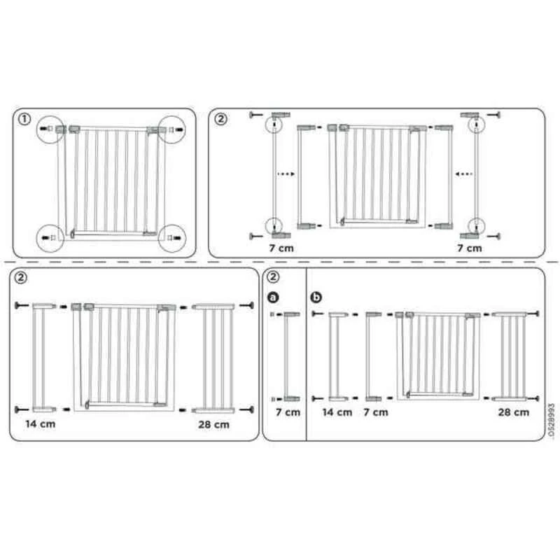 SAFETY 1ST apsauginės tvorelės pratęsimas Easy Close Metal plus Baltas 14 cm, 24204310