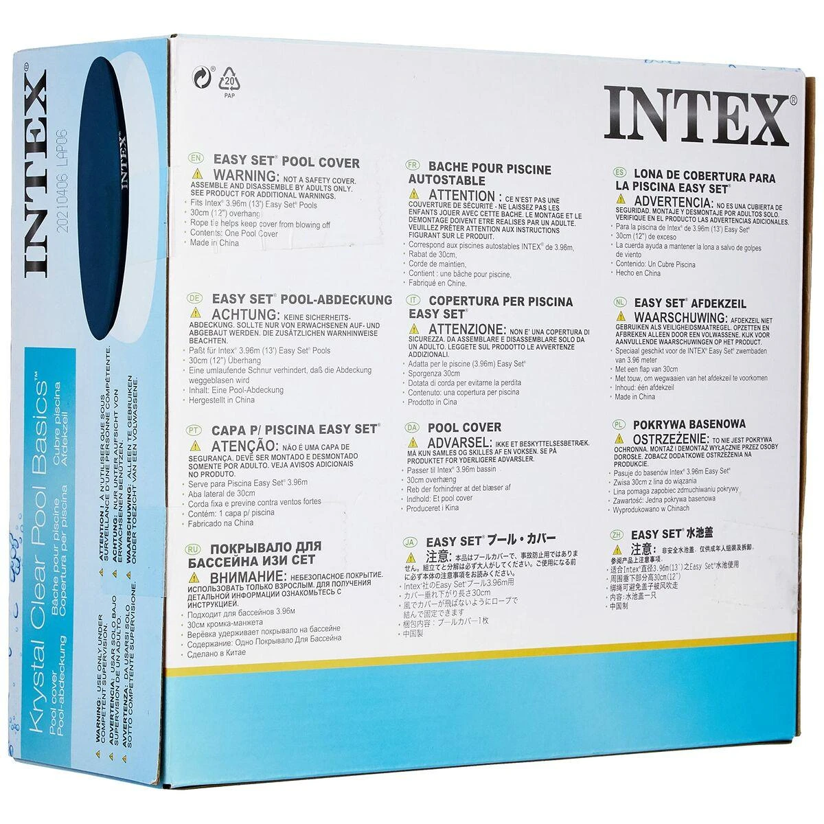 Telone Intex Baseino užvalkalas Easy set 3,96m