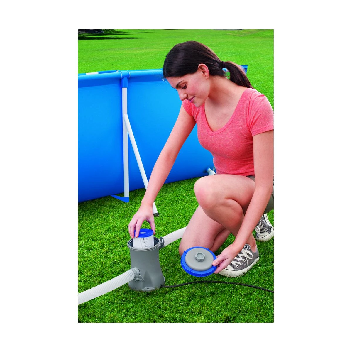Bestway Flowclear Baseino siurblys su filtru, 330 gal.