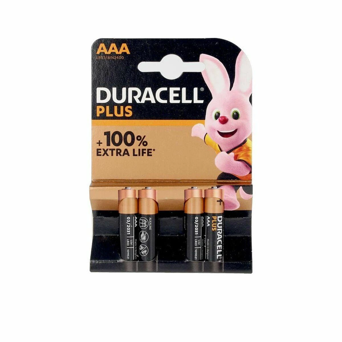 Baterija - Duracell AAA Plus Alkaline 1.5V 4-vnt.