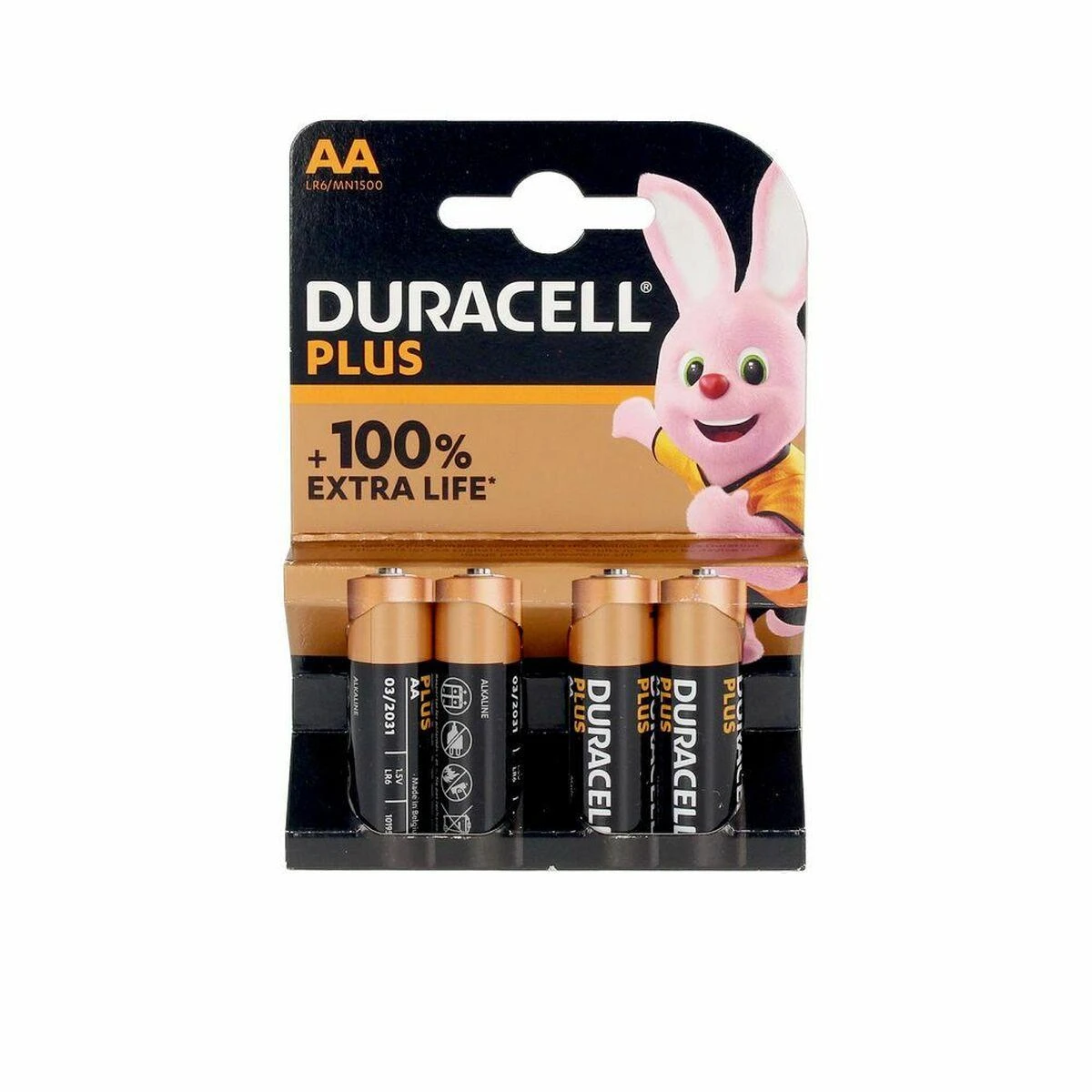 Duracell AA baterijos, 4 vienetų pakuotė