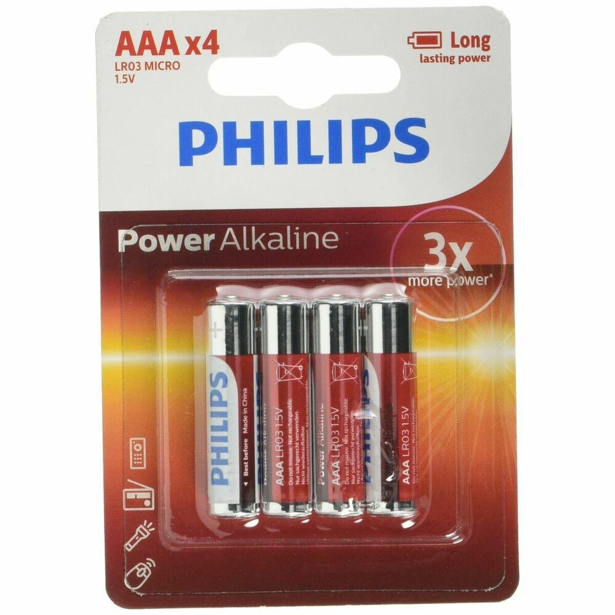 Philips AAA baterijos 4 vnt. pakuotė