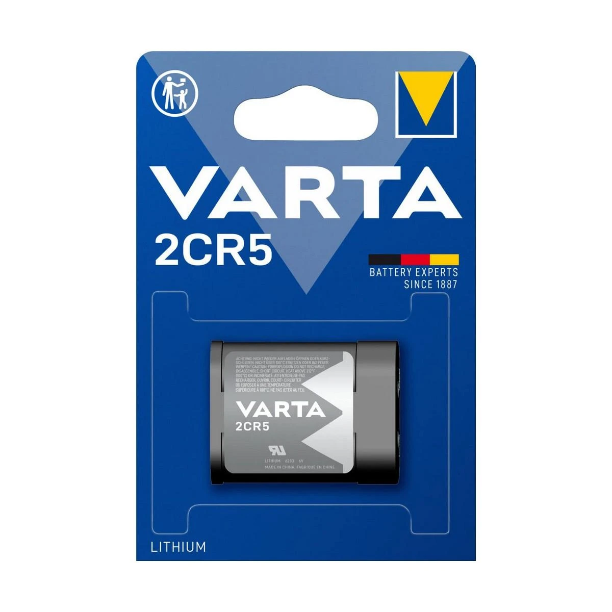 Varta Lithium 6V 2CR5 1400mAh baterija 6203, 1 vnt.